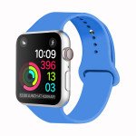 Pro Soft Silicone Sport Strap Wristband Replacement for Apple Watch Series Ultra/8/7/6/5/4/3/2/1/SE - 49MM/45MM/44MM/42MM (Blue)